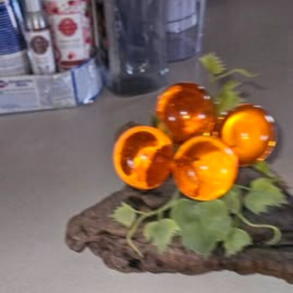 mid-century modern orange lucite grape cluster - Picture 2 of 3